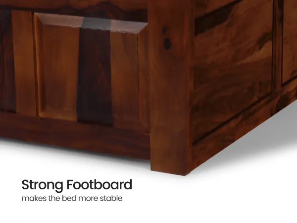 Regal Queen Hydraulic Storage Bed Bed in Chocolate Leatherite